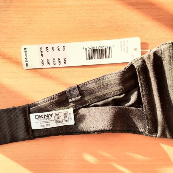 NEW DKNY Convertible Black Lace Push Up Bra  32D - Picture 4 of 4